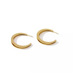 Gold Medium Double Hoops