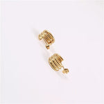 Gold Triple Barrel Studs