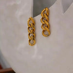 Medium Gold Chain Link Earrings