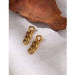 Medium Gold Chain Link Earrings