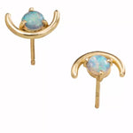 Opal Crescent Studs