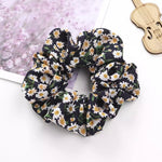 Floral Chiffon Scrunchies