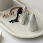 Grey Marble Ring Holder